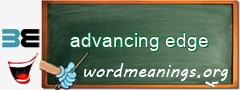 WordMeaning blackboard for advancing edge